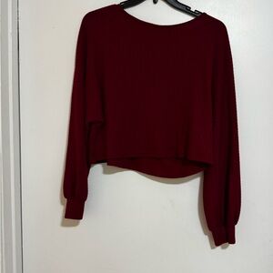 Burgundy Long Sleeve Sweater